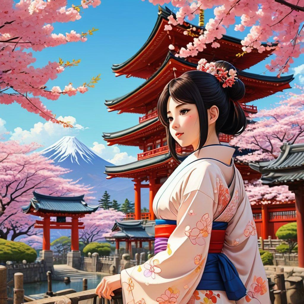 A visually striking illustration featuring a whimsical guide character holding a colorful map that showcases different themes in erotic anime and hentai, surrounded by vibrant scenes depicting romance, fantasy, and sensuality. Include elements like cherry blossoms, iconic Japanese architecture, and playful characters. The art style should be a blend of traditional Japanese illustration and modern anime aesthetics. vibrant colors. super-realistic.